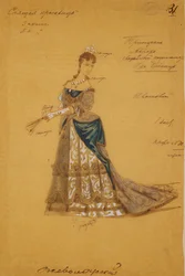 Projekt kostiumu do baletu Śpiąca Królewna P. Czajkowskiego, 1887