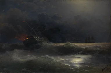 Płonący statek: epizod z wojny rosyjsko-tureckiej, 1896