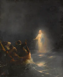 Jezus chodzi po wodzie, autor: Iwan Konstantinowicz Ajwazowski (1817-1900)