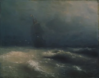Burza na wybrzeżu koło Nicei, 1885