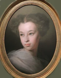 Portret Natalii Aleksandrownej Puszkiny, hrabiny Merenberg 1836-1913, córki poety, 1849