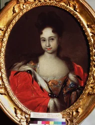 Portret Wielkiej Księżnej Anny Pietrownej Rosji (1708-1728) (Portret Wielkiej Księżnej Anny Pietrownej Rosji). Obraz Iwana Nikiticha Nikitina (Nikityna) (ok. 1680-po 1742), olej na płótnie, przed 1716. Sztuka rosyjska XVIII wieku. Państwo Tretia