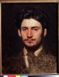 Portret artysty Fiodora Wasiljewa (Fiodor Aleksandrowicz, Fiodor Aleksandrowicz Wasiliew (1850-1873) (Portret artysty F. Wasiljewa). Obraz Iwana Nikołajewicza Kramskoja (1837-1887), olej na płótnie, ok. 1871. Sztuka rosyjska, XIX w. portret wieku.