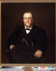 Portret kolekcjonera dr Siergieja Botkina (1832-1889) (Portret kolekcjonera dr Siergieja Botkina). Obraz Iwana Nikołajewicza Kramskoja (1837-1887), olej na płótnie