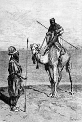 Tuaregowie w podróży, Afryka Północna, 1895.
