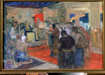 Egipska starożytność: "faraon przed swoim dworem", ok. 1900 r.