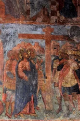 Fresk w katedrze Matki Bożej Znaku, Nowogród, początek XVIII wieku.