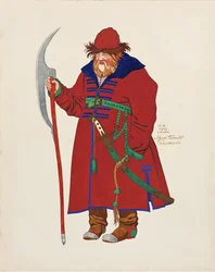 Projekt kostiumu do opery Opowieść o carze Saltanie N. Rimskiego-Korsakowa, 1929
