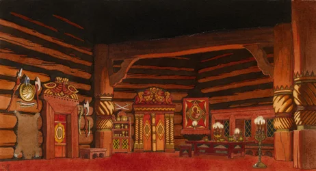 Scenografia do opery Carska panna młoda N. Rimskiego-Korsakowa, 1930