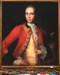 Portret autora i tłumacza M Begichev - Obraz Ivana Yakovlevich Vishnyakov (Vishniakov) (1699-1761), olej na płótnie