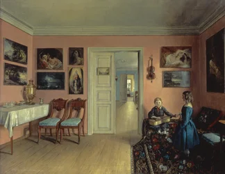 W Pokoju Artystów, 1855