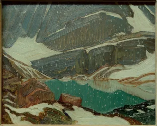 Śnieg nad jeziorem Oesa