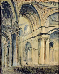 Wnętrze katedry św. Pawła, ok. 1910 r.