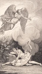 Ilustracja do "Adama i Ewy" Ewalda. W