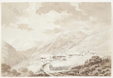Wioska Airolo w Alpach