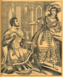 „Ivanhoe: Sir Brian de Bois Guilbert i Rebecca”, XIX w.