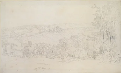 Odległy widok sceny w parku zamkowym Lowther, 1809