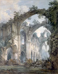 „Wnętrze opactwa Tintern, Monmouthshire”, około 1794