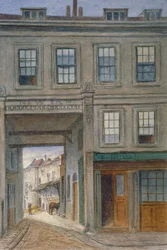 Widok na New Inn, Old Bailey, City of London, 1868