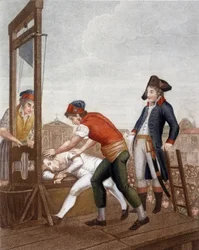 Maximilien Marie Isidore de Robespierre na gilotynie