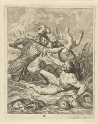 Achilles walczy z bogiem rzeki Skamander Sceny z życia Achillesa (tytuł serii) Vitam et mortem Achilli (tytuł serii)