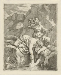 Thetis zanurza Achillesa w Styksie Sceny z życia Achillesa (tytuł serii) Vitam et mortem Achilli (tytuł serii)