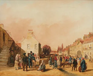 Fisherrow, Musselburgh (ołówek i akwarela)
