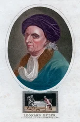 Leonhard Euler, XVIII-wieczny szwajcarski matematyk i fizyk, 1804.
