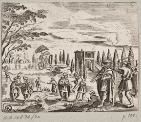 Ilustracja do Adama Oleariusa, „Perski Rosenthal genialnego poety Schicha Saadi […]”, Szlezwik 1660