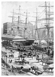 Wysyłka, Circular Quay, Sydney, Nowa Południowa Walia, Australia, 1886.