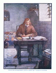 Podczas uwięzienia Bunyan napisał The Pilgrims Progress, z publikacji English Literature, wydanej przez T C i EC Jacka, ok. 1920 r.