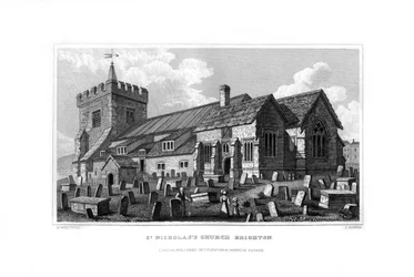 Kościół św. Mikołaja, Brighton, East Sussex, 1829.