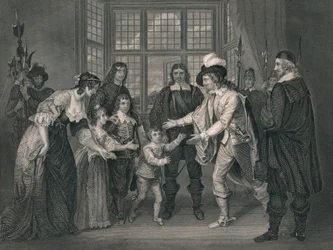 Wywiad Karola I ze swoimi dziećmi, 1649, początek XIX wieku.