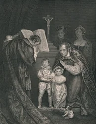 Małżeństwo Richarda Duke of York. Brat Edwarda V., 1478, 1821, połowa XIX wieku.