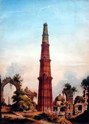 Qutb Minar, Delhi, ok.1815 (akwarela na papierze)