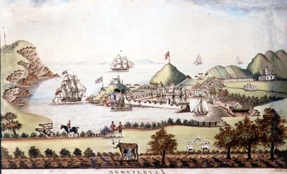 Widok Ilfracombe, Devon, 1842 (pióro i toaleta) (para 72970)