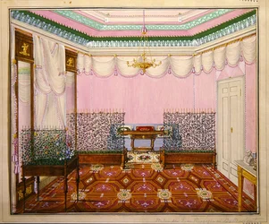 Neoklasyczna redakcja biedermeierowska w Schloss Ballenstedt, Saxe-Anhalt