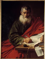 Pismo św. Pawła. Obraz Jacoba Adriaensza Backera (1608-1651) Ec. Hol.