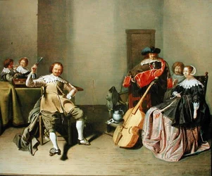 Wesoła firma we wnętrzu