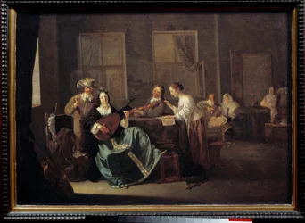 Koncert. Obraz Jacob Duck (1600-1660) Ec. Bujda.