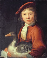 Chłopiec z gęsią