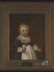 Portret dziewczynki (olej na drewnie)