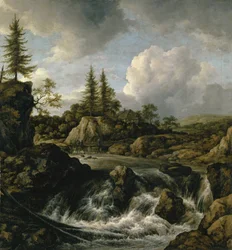 Krajobraz z wodospadem, ok. 1660