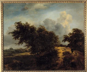 Krzak Obraz Jacoba Isaakszoon van Ruisdael (Ruysdael) (1628-1682) XVII w. Niedz. 0,68 x 0,82 m²