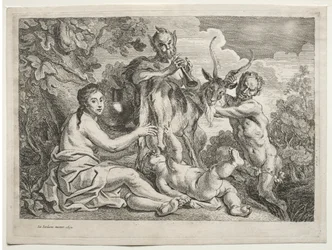 Jowisz karmiony przez kozę Almateę, 1652.