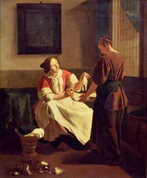 Sprzedawca ryb (olej na płótnie)