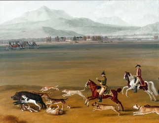 Ferdynand IV polujący na dziki w posiadłości Cassano, detal. XVIII wiek. Neapol, Museo Nazionale di Capodimonte