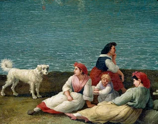 Chłopki z Barletty, Włochy (chłopki z Barletty), detal. Jacob Philipp Hackert, zwany Hackert d