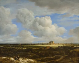 Panoramiczny widok na Haarlem, ok. 1669 (olej na płótnie)