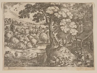 Tawerna na prawo od ścieżki, od Landscapes